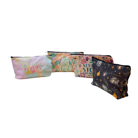 10% OFF - PACK X 5 CARTUCHERA / NECESER DE LONA SURTIDOS